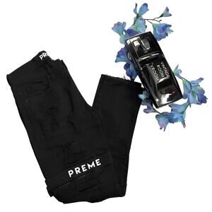 Preme NWOT Black Distressed Skinny Jeans Men 32